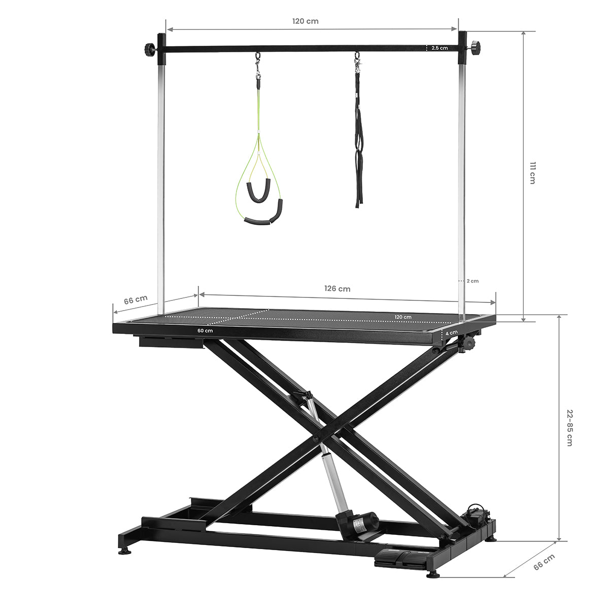 Elektrinis gyvūnų kirpimo stalas P4W 1 – juodas