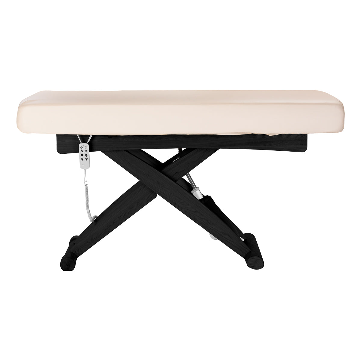 Sillon Siesta SPA lounger – elektrinis kosmetologinis gultas, kreminis su juodu pagrindu