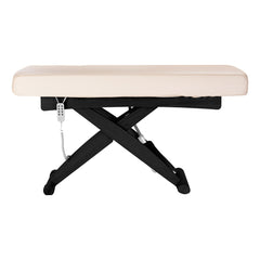 Sillon Siesta SPA lounger – elektrinis kosmetologinis gultas, kreminis su juodu pagrindu