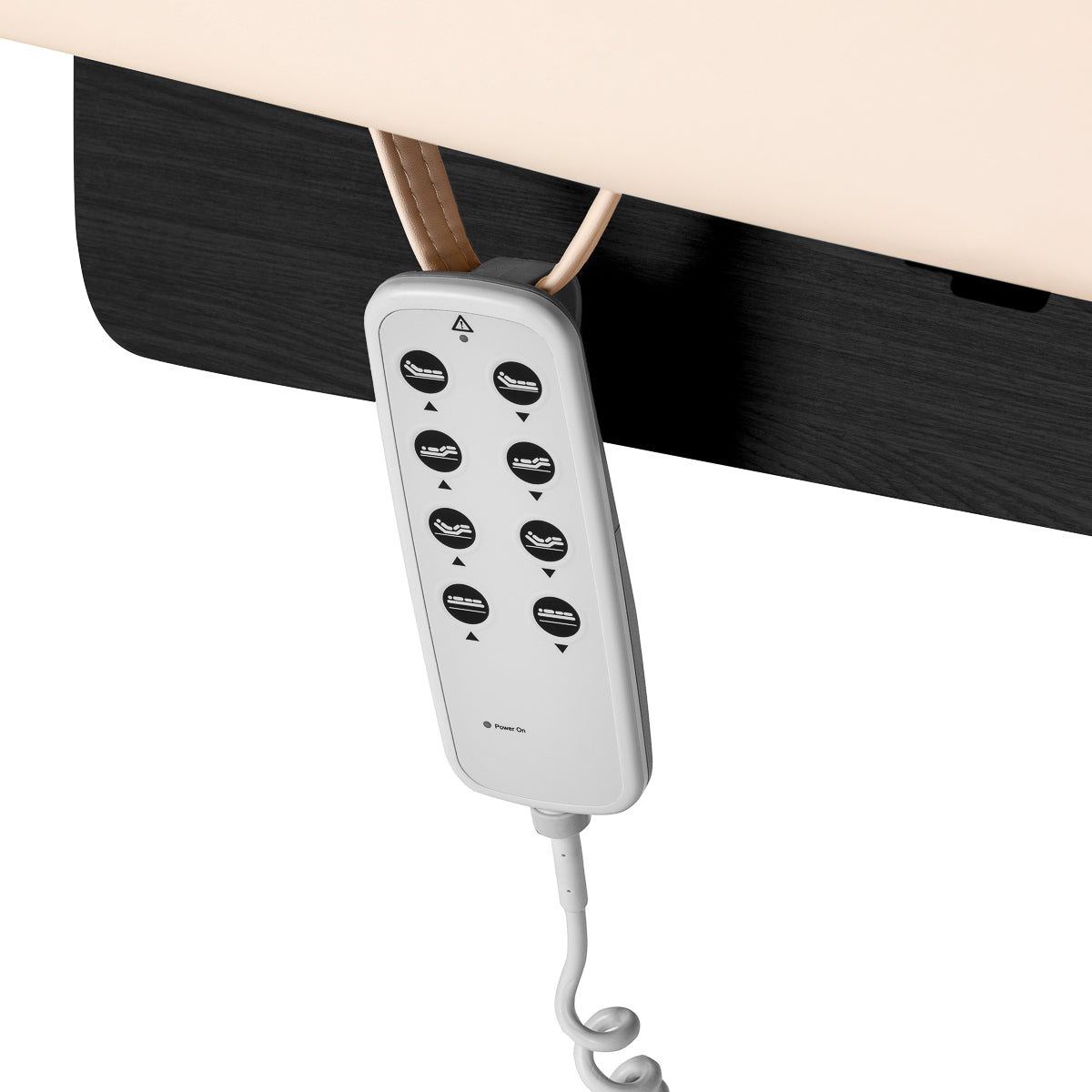 Sillon Siesta SPA lounger – elektrinis kosmetologinis gultas, kreminis su juodu pagrindu