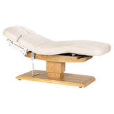 Sillon Relax SPA lounger – elektrinis kosmetologinis gultas, kreminis su šviesiai rudu pagrindu