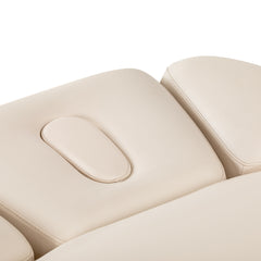 Sillon Relax SPA lounger – elektrinis kosmetologinis gultas, kreminis su šviesiai rudu pagrindu