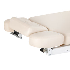 Sillon Relax SPA lounger – elektrinis kosmetologinis gultas, kreminis su šviesiai rudu pagrindu