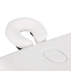 Sulankstomas aliuminis masažo stalas BALANCE, 3 dalių, baltas