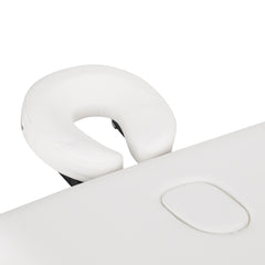 Sulankstomas medinis masažo stalas BALANCE Lux, 2 dalių, 190 × 70 cm, baltas