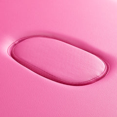 Sulankstomas medinis masažo stalas BALANCE, 2 dalių, rožinis su juodu rėmu