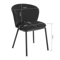 Lankytojo kėdė 4Rico Linea, juoda