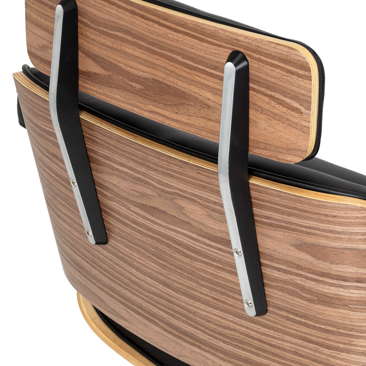 Hairdressing chair Gabbiano Florencja in black and walnut with a black base