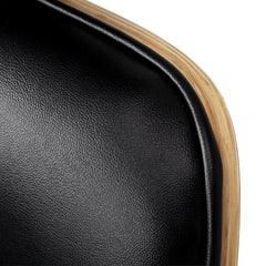 Hairdressing chair Gabbiano Florencja in black and walnut with a black base