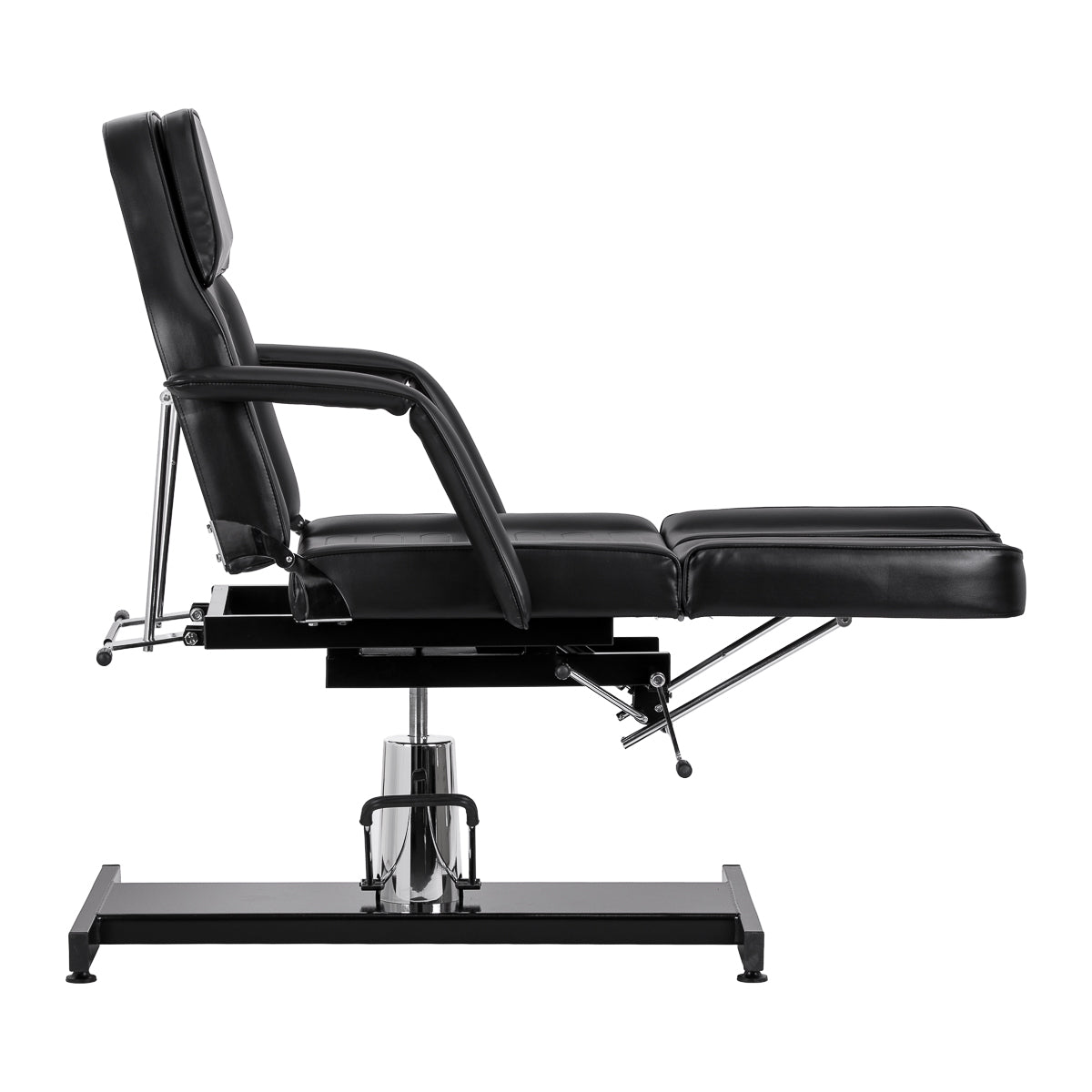 Hydraulic pedicure beauty chair Sillon 210 with rocking function and split footrest black