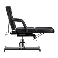 Hydraulic pedicure beauty chair Sillon 210 with rocking function and split footrest black