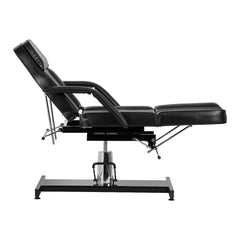 Hydraulic pedicure beauty chair Sillon 210 with rocking function and split footrest black
