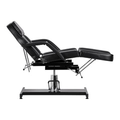 Hydraulic pedicure beauty chair Sillon 210 with rocking function and split footrest black