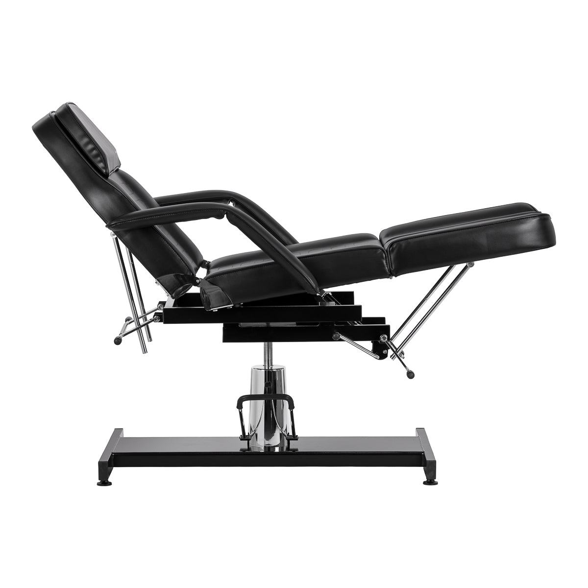 Hydraulic pedicure beauty chair Sillon 210 with rocking function and split footrest black