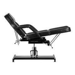 Hydraulic pedicure beauty chair Sillon 210 with rocking function and split footrest black