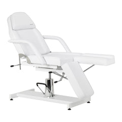 Hydraulic pedicure beauty chair Sillon 210 with rocking function and split footrest white