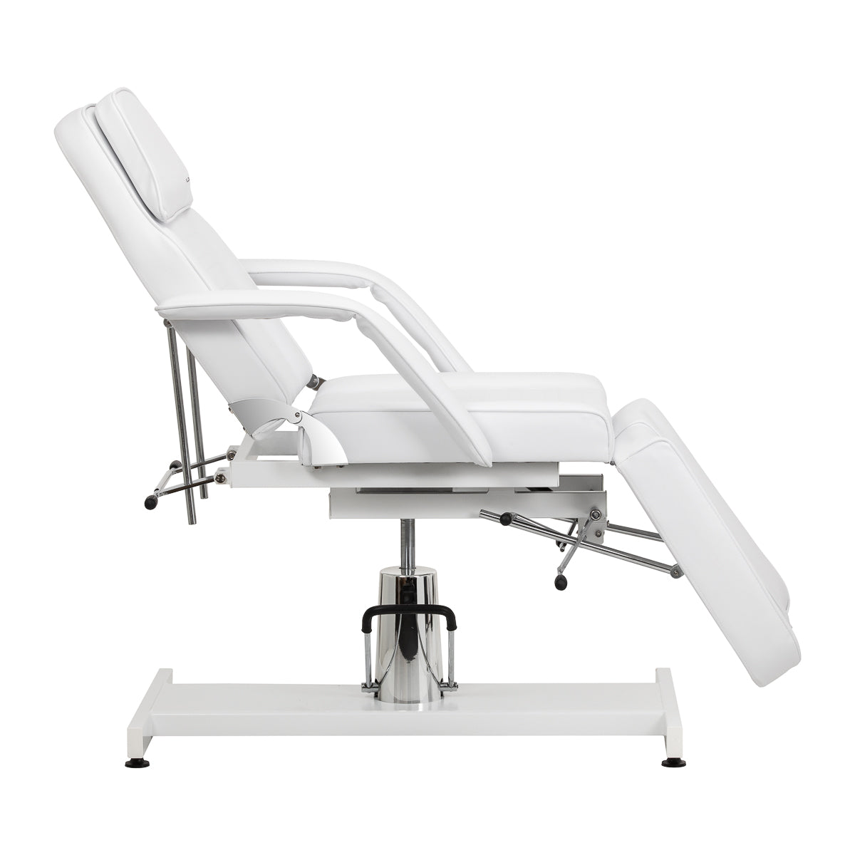 Hydraulic pedicure beauty chair Sillon 210 with rocking function and split footrest white