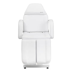Hydraulic pedicure beauty chair Sillon 210 with rocking function and split footrest white