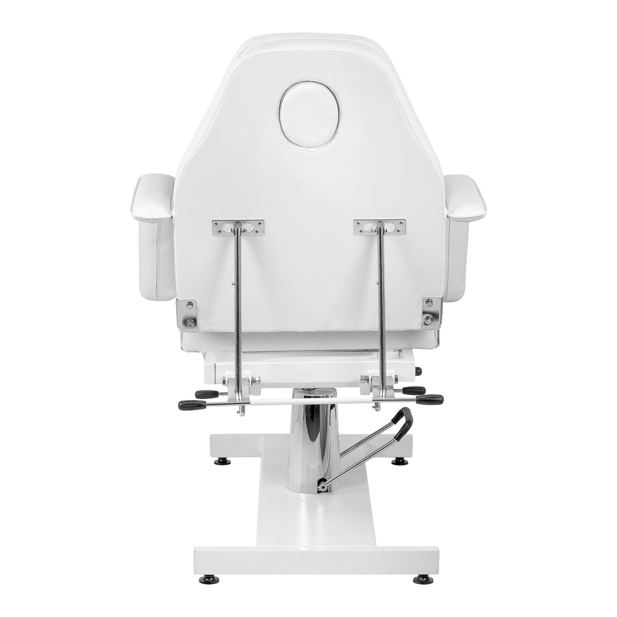 Hydraulic pedicure beauty chair Sillon 210 with rocking function and split footrest white