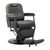 Gabbiano barber chair Bruno grey with a grey base