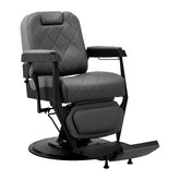 Gabbiano barber chair Bruno grey with a black base