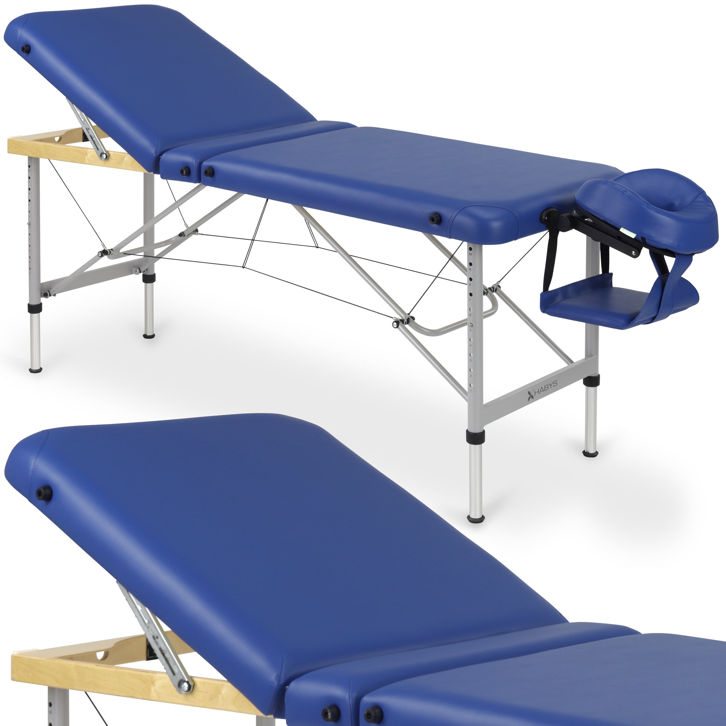 Aero Plus Al K012 masažo stalas 60 cm, tamsiai mėlynas