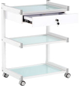 Kosmetologinis staliukas vežimėlis E0699 (baltas)