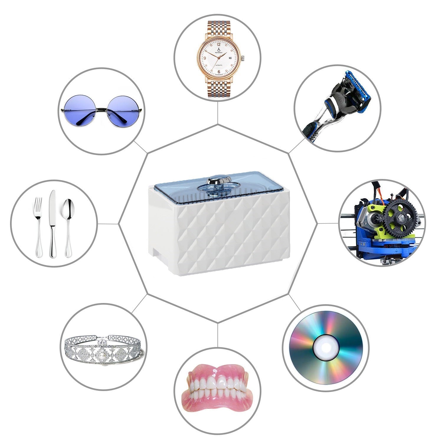 Ultragarsinė valymo vonelė Sonicco VGT-800 – 600 ml