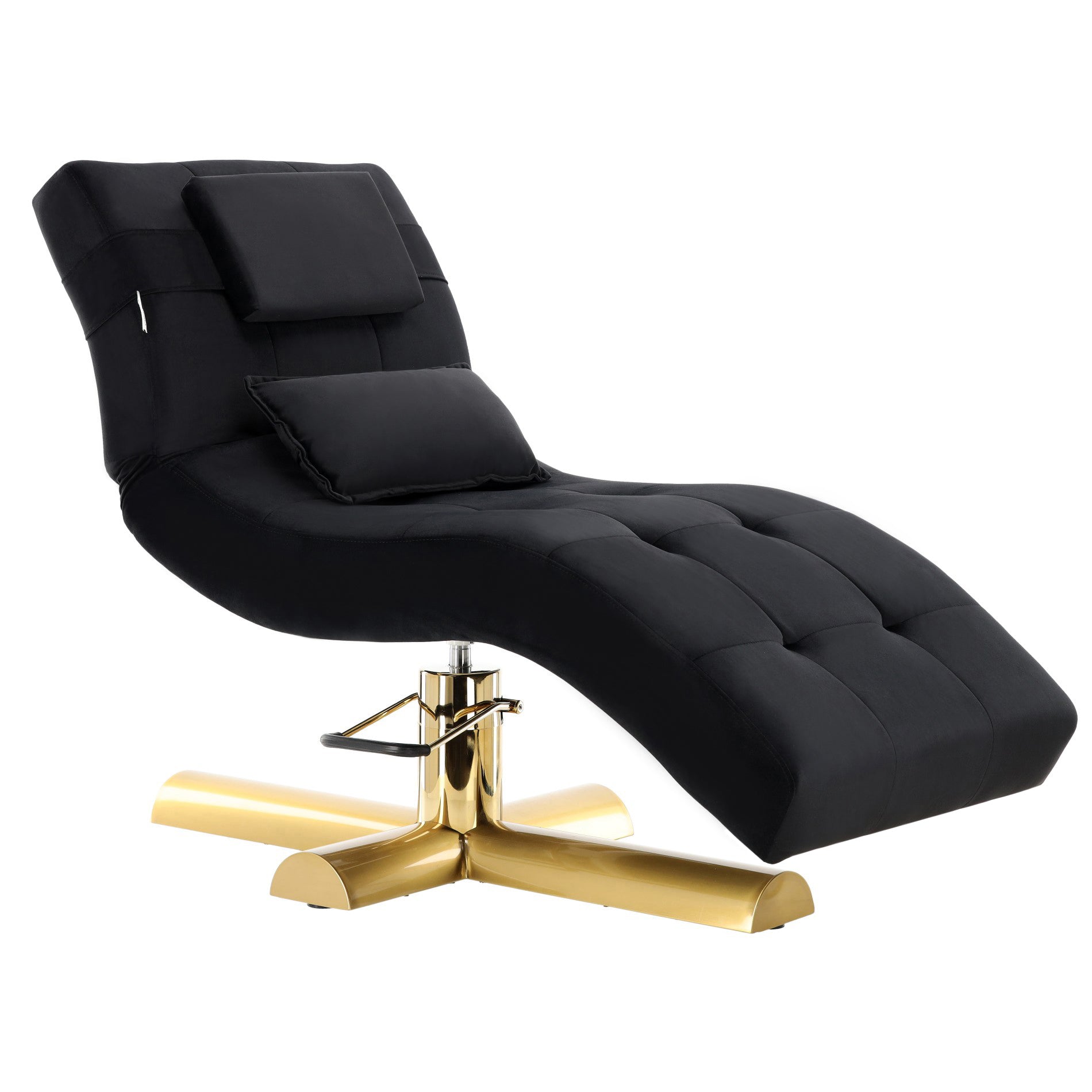 Hidraulinė daugiafunkcinė kosmetologinė lova AMALFI, pasukama, aksominė juoda