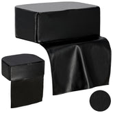 Vaikiška sėdynė ant kirpyklos kėdės – juoda puf tipo pagalvėlė