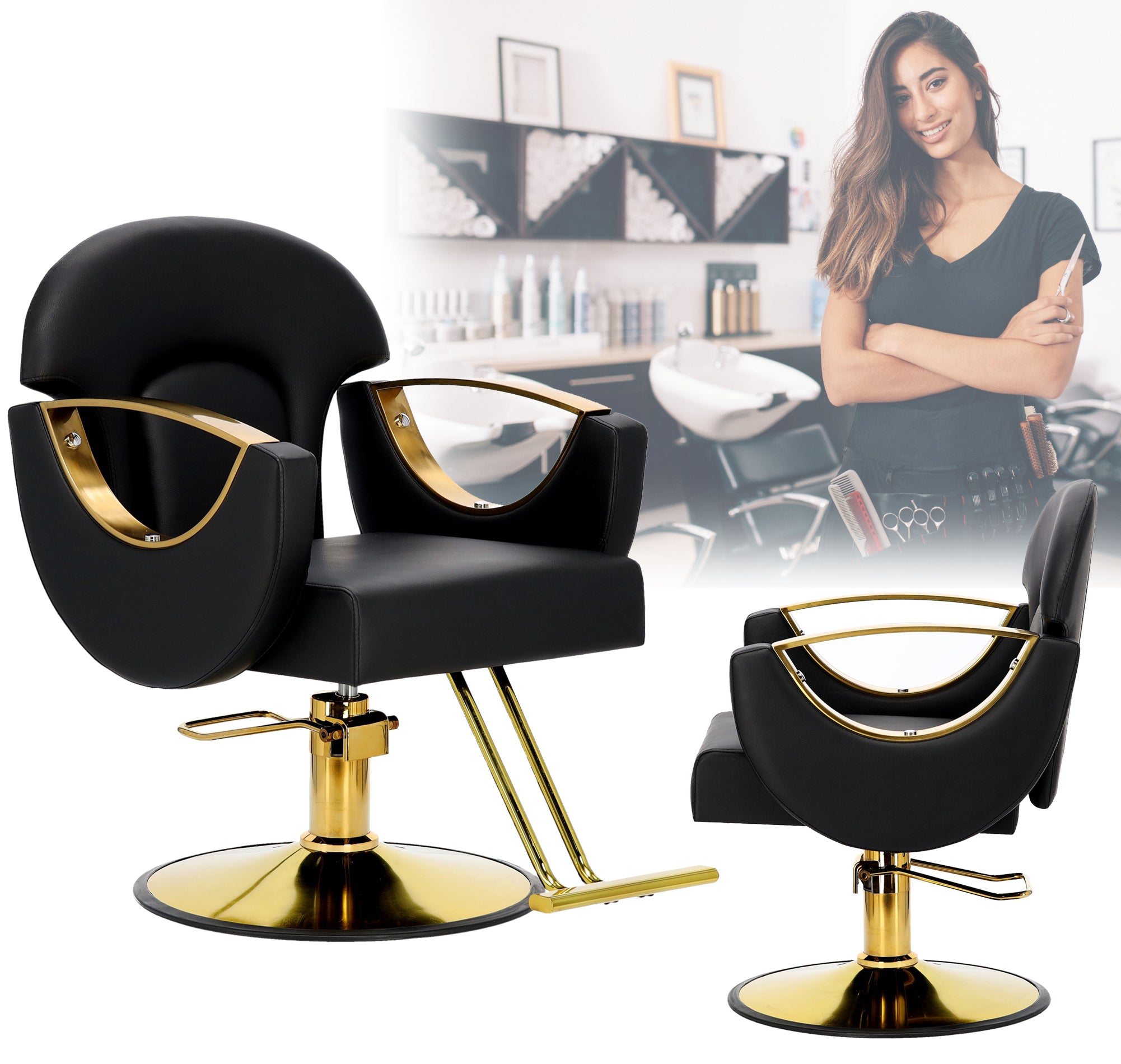 Kirpyklos kėdė NOVA – juoda