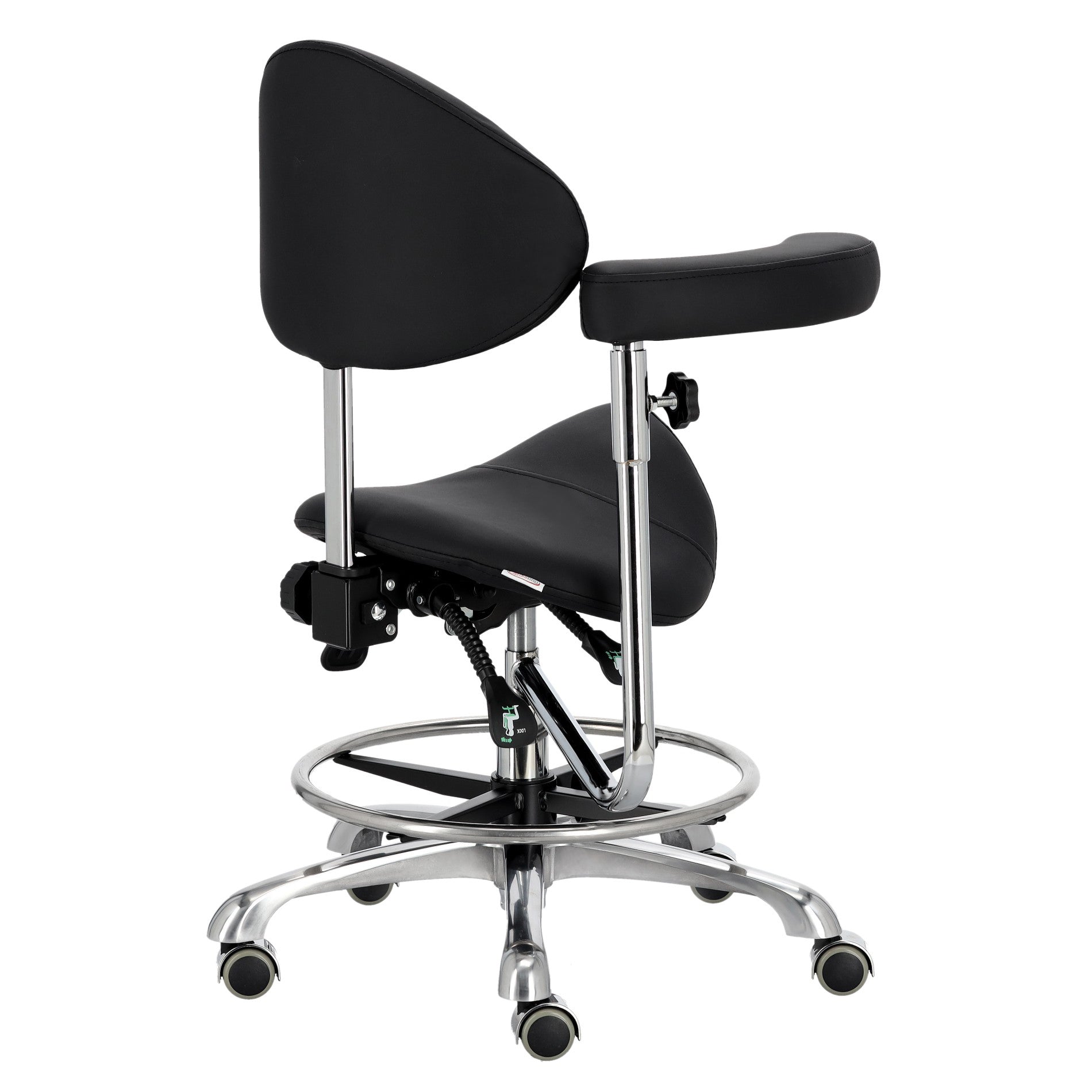 Kosmetologinis balnas su atlošu ir porankiu - juodas