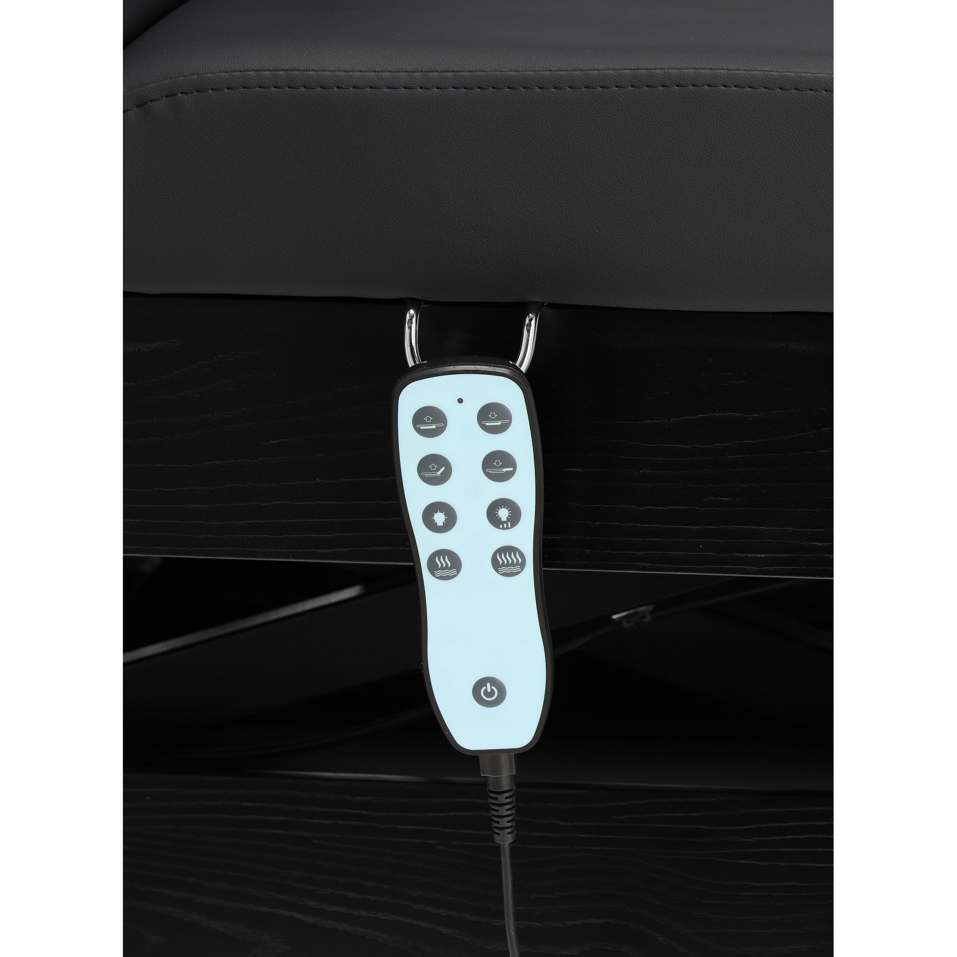 Elektrinis masažo stalas / kosmetologinis gultas su šildymu ir LED apšvietimu F245 – juodas