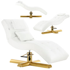 Hidraulinė daugiafunkcinė kosmetologinė lova AMALFI, pasukama, balta