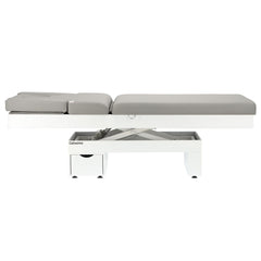 Elektrinis masažo stalas / kosmetologinis gultas su šildymu ir LED apšvietimu F245 – pilkas