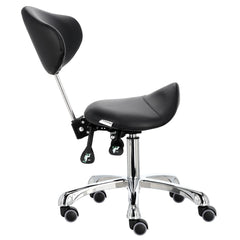 Kosmetologinė kėdė su atlošu - balnas Premium-3 XT (juoda)