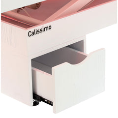 Elektrinis masažo stalas / kosmetologinis gultas su šildymu ir LED apšvietimu F245 – kreminis