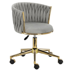 Meistro kėdė Velvet Gold su atlošu – pilka