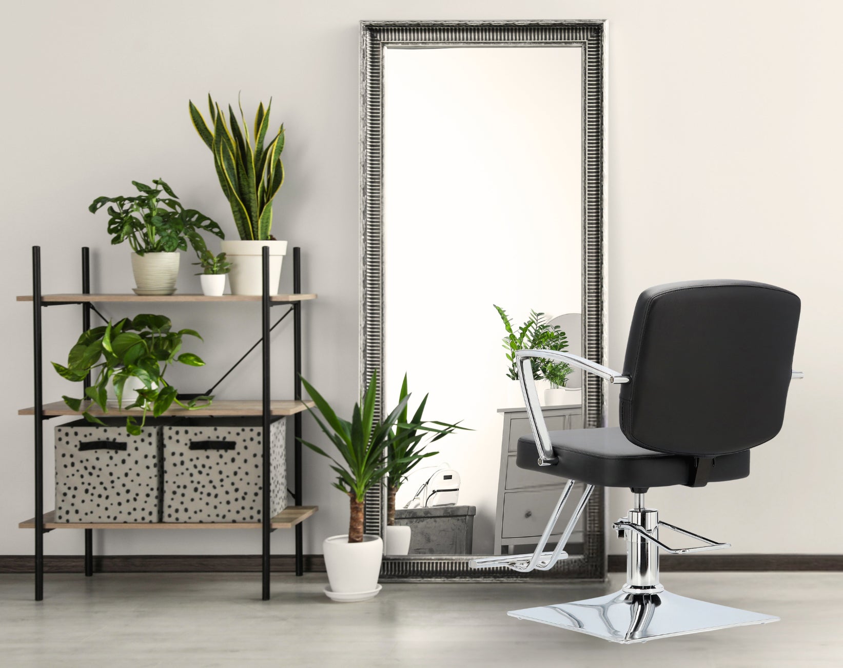 Kirpyklos kėdė Reni - juoda