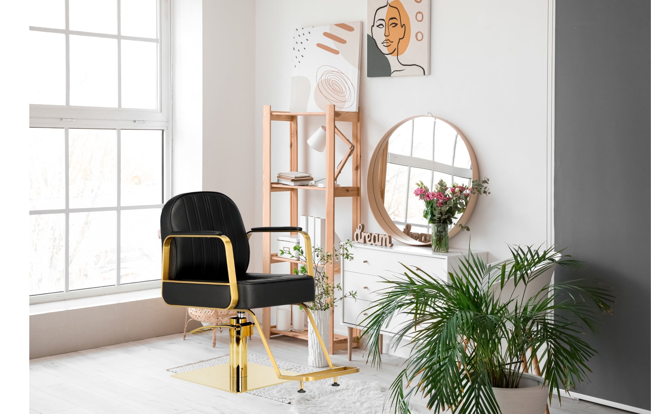 Kirpyklos kėdė ARYA – juoda