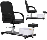 Pedikiūro kėdė EN-100 su pėdų vonelės masažu – juoda