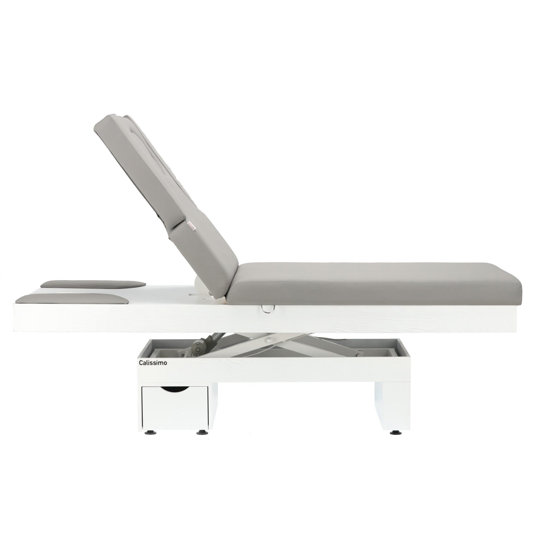 Elektrinis masažo stalas / kosmetologinis gultas su šildymu ir LED apšvietimu F245 – pilkas