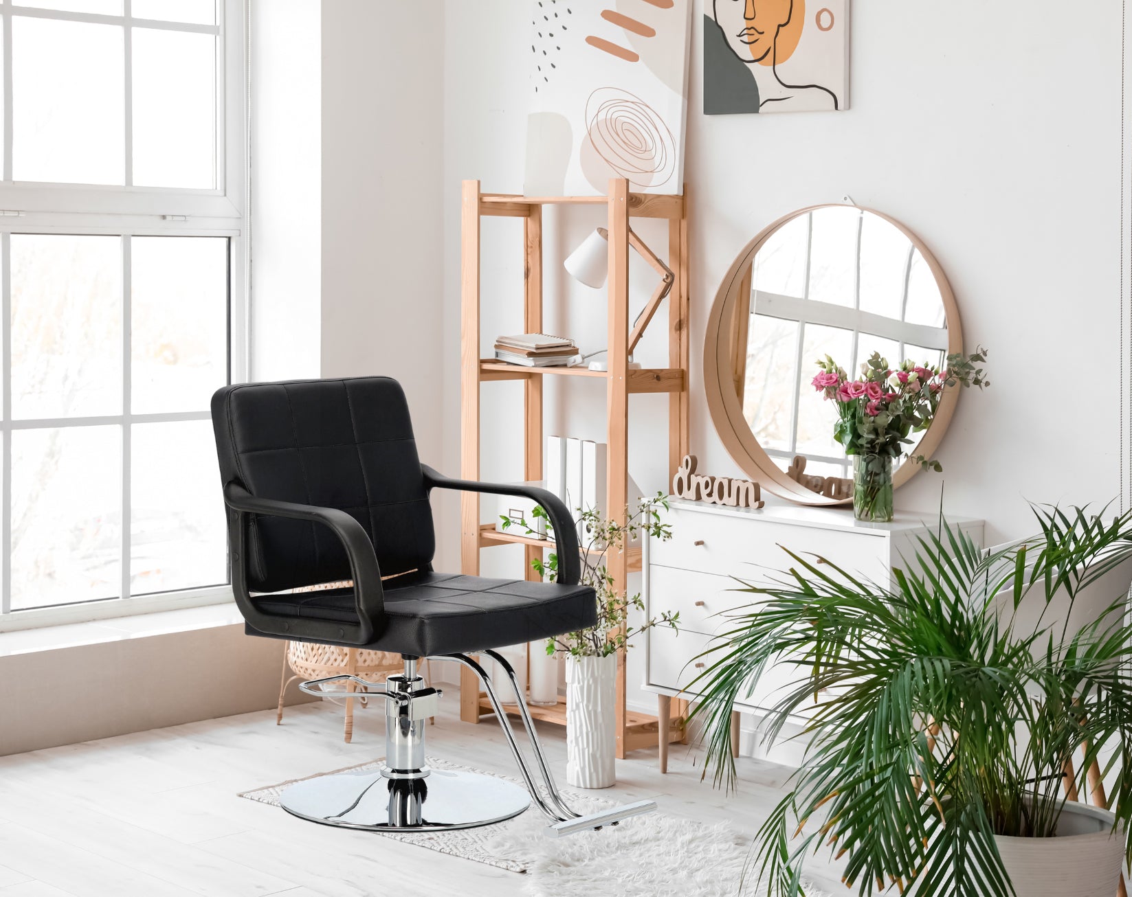 Kirpyklos kėdė ELI – juoda