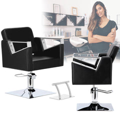 Kirpyklos kėdė Toma SILVER, su pakoju - juoda