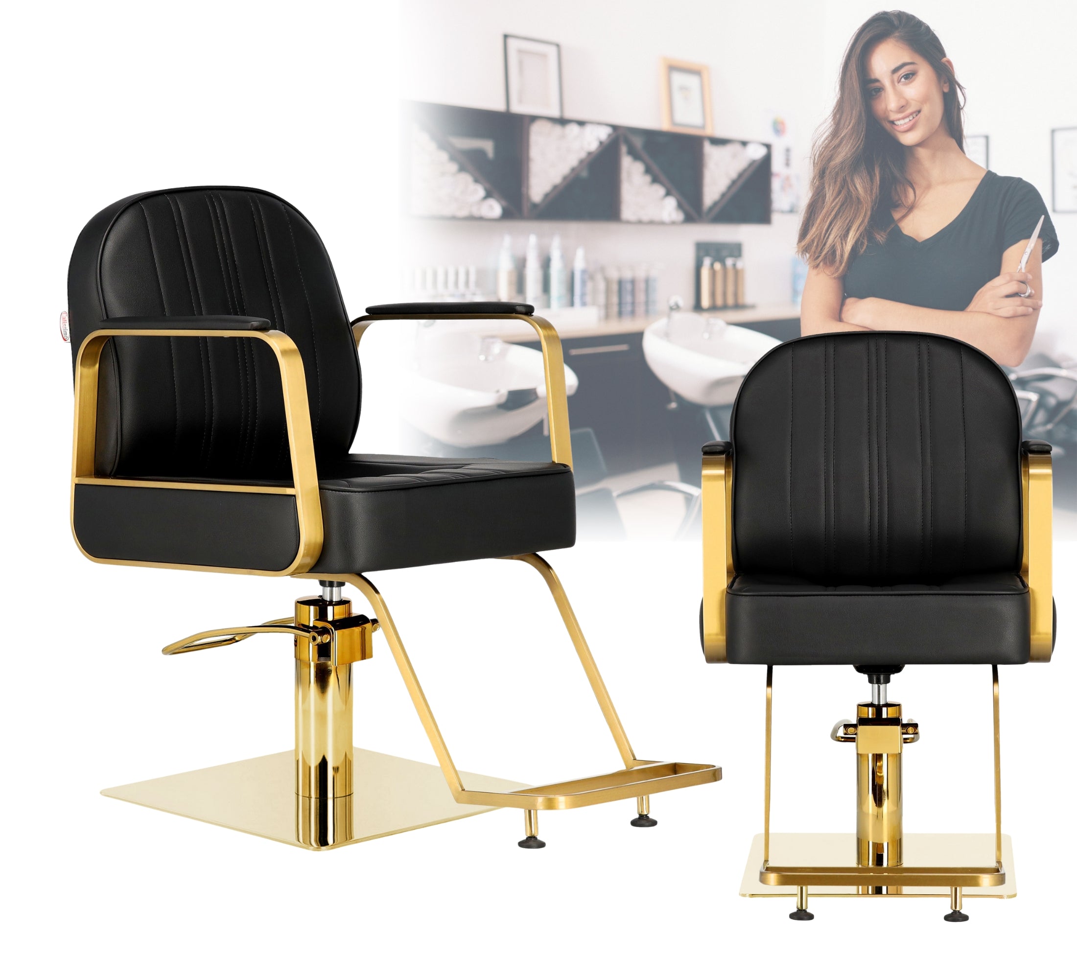 Kirpyklos kėdė ARYA – juoda