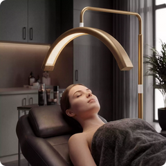 Pastatoma LED kosmetologinė pusmėnulio lempa Moon Pro MAX, 54 W – aukso spalvos