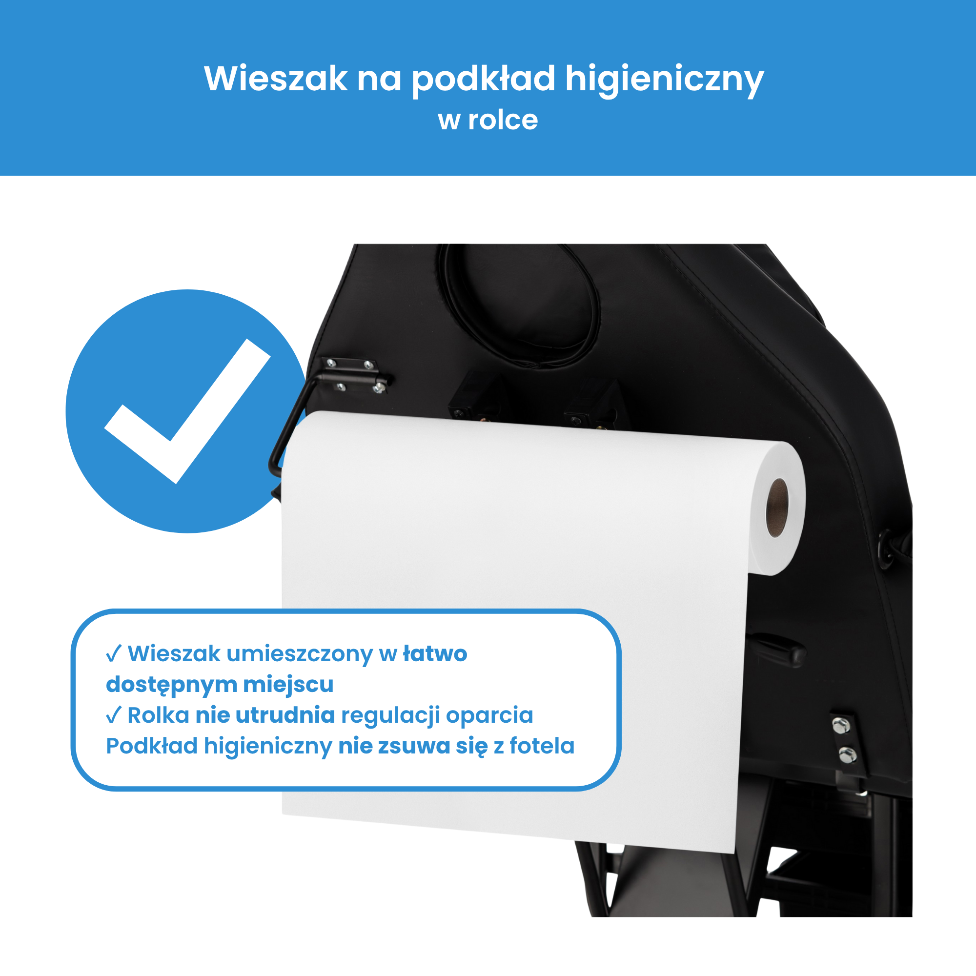 Mechaninis kosmetologinis gultas su kuvetėmis – Verano, 72 cm, juodas