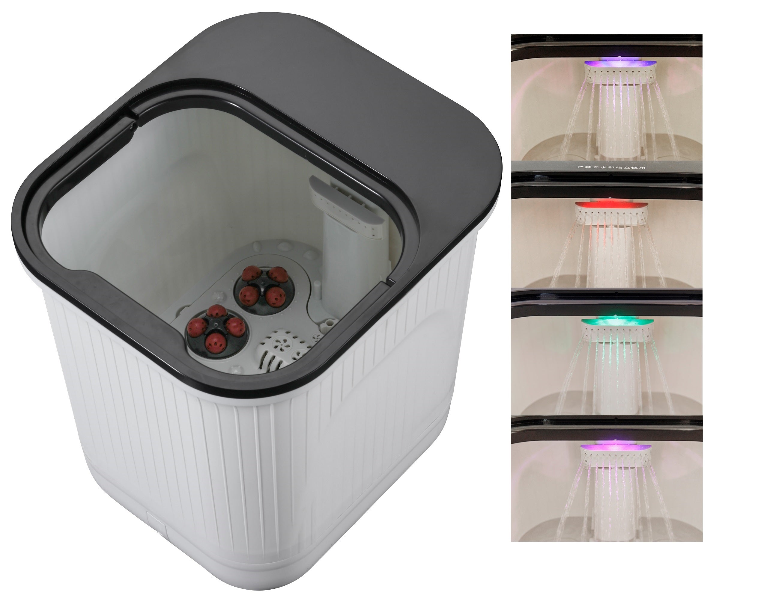 Šildomas kojų masažuoklis SPA – refleksoterapija, burbulų masažas, šviesos terapija