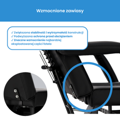 Mechaninis kosmetologinis gultas su kuvetėmis – Verano, 72 cm, juodas