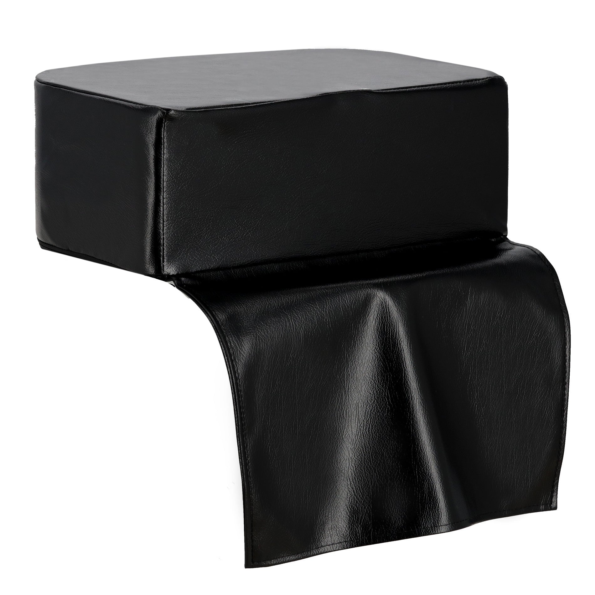 Vaikiška sėdynė ant kirpyklos kėdės – juoda puf tipo pagalvėlė